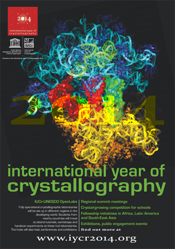 Foto: DivulgaçãoCartaz do Ano Internacional da Cristalografia 